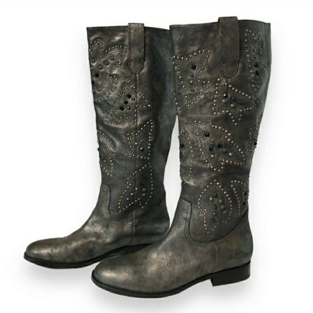 FRYE & CO Pewter Phoenix Leather Tall Boot NWOB!